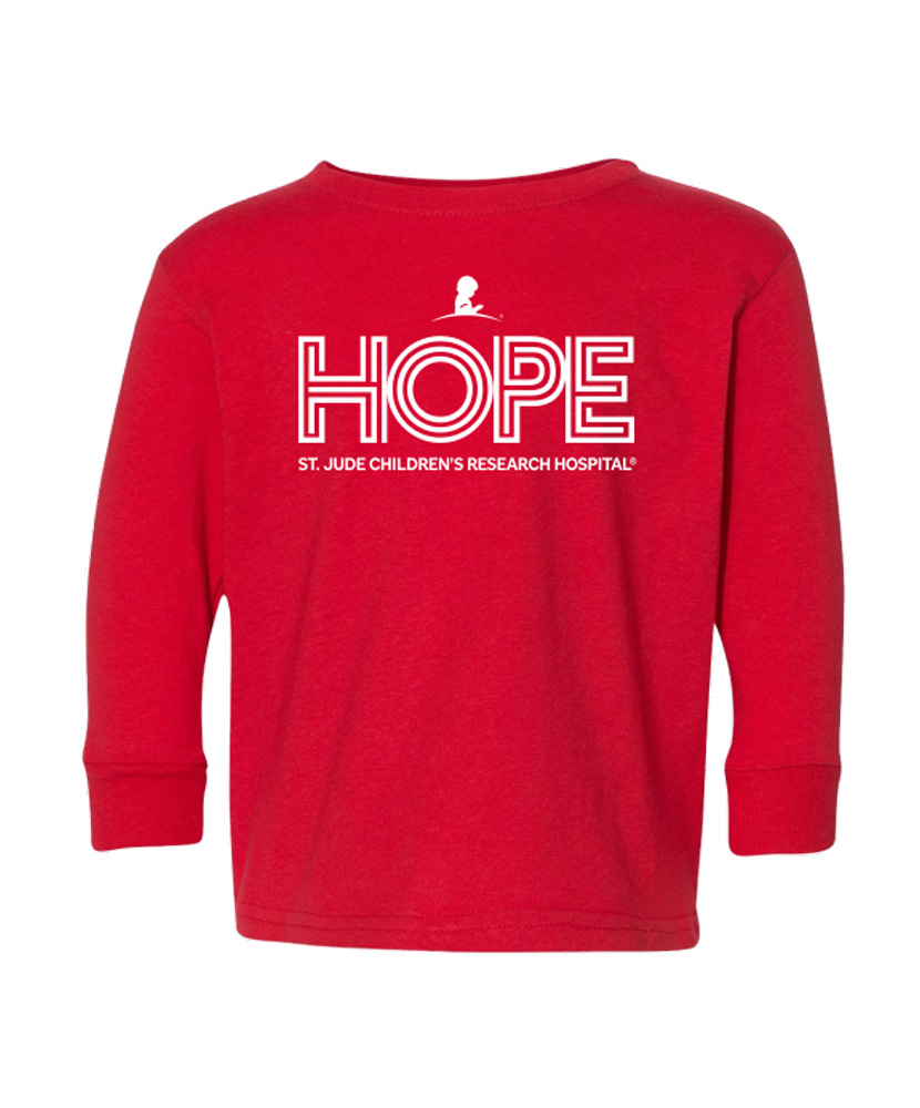 Primary image St. Jude HOPE Youth Long Sleeve Tee or Coverall - Red